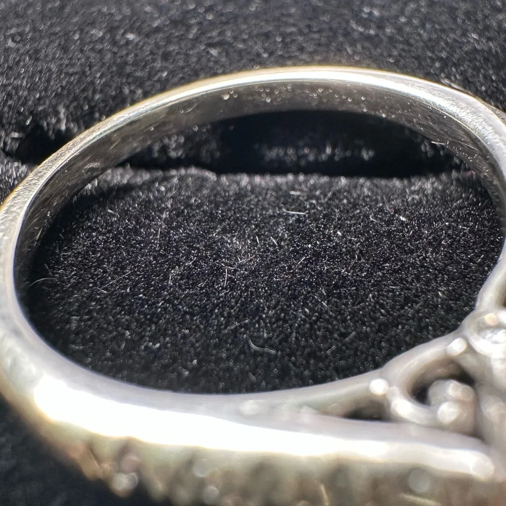 1/2 Ct TW Oval/ Round Diamond Engagement Ring - Picture 9 of 13